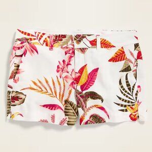 Old Navy Mid-Rise Printed Linen-Blend Everyday Shorts - 3.5-inch inseam sz 10